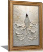 Black Canvas Wall Art — 16" — Jesus Walking