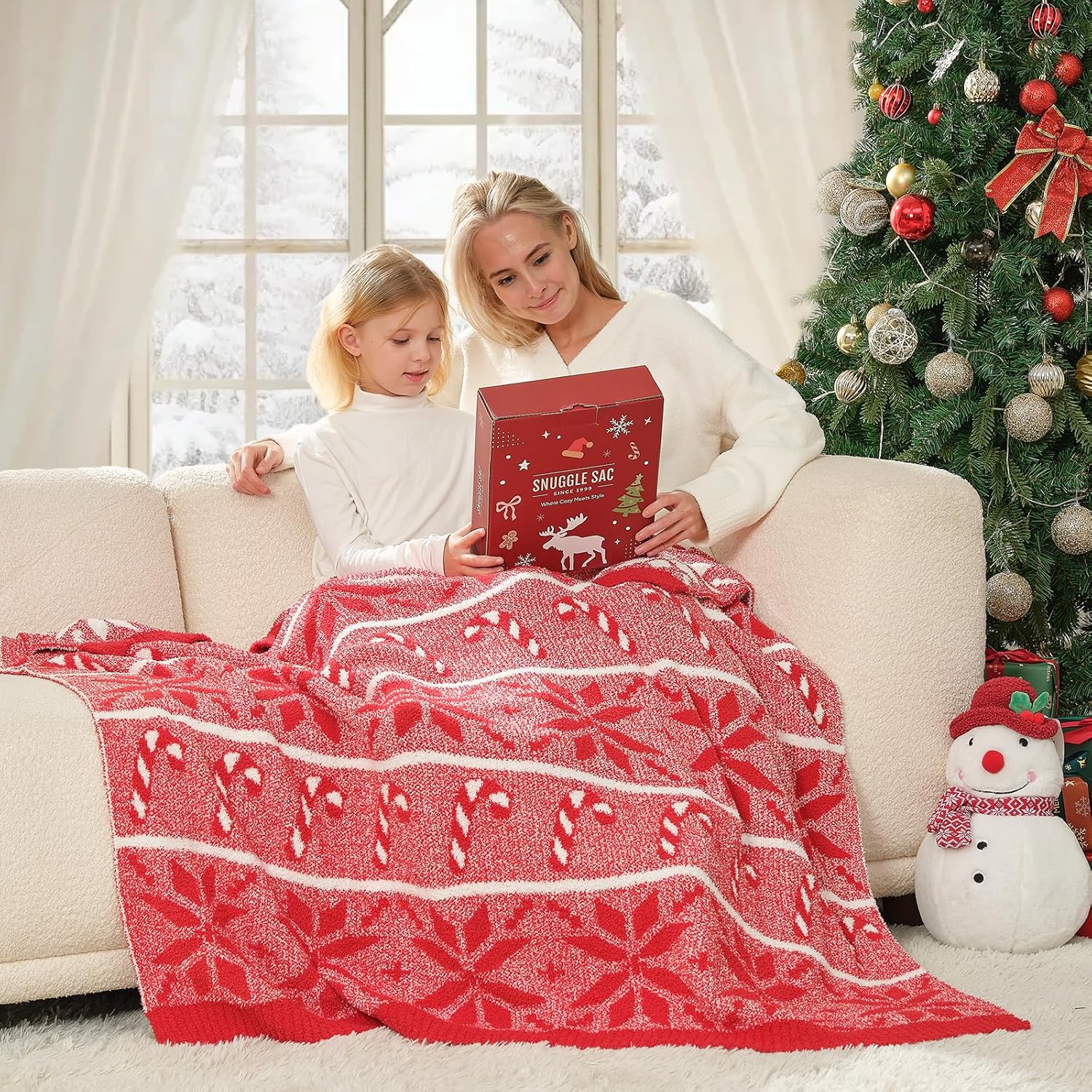 Red Throw Pillow — 50" - View 5