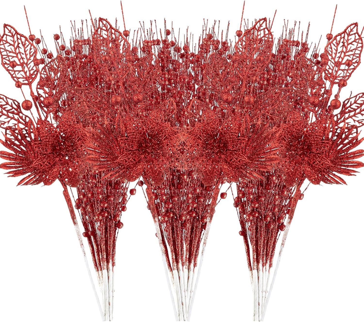 Black Artificial Flowers — Red