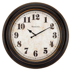 Battery-Operated Farmhouse Black Wall Clock — 24"