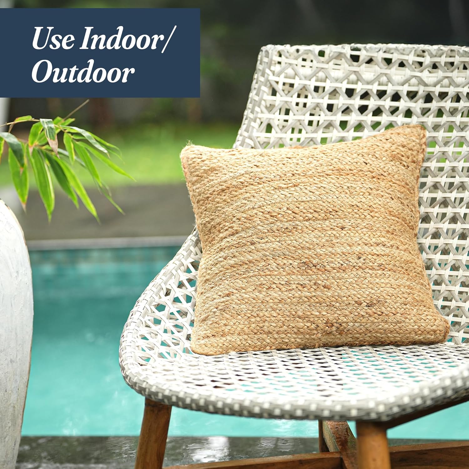 Boho Beige Pillow Cover — 18x18 - View 5