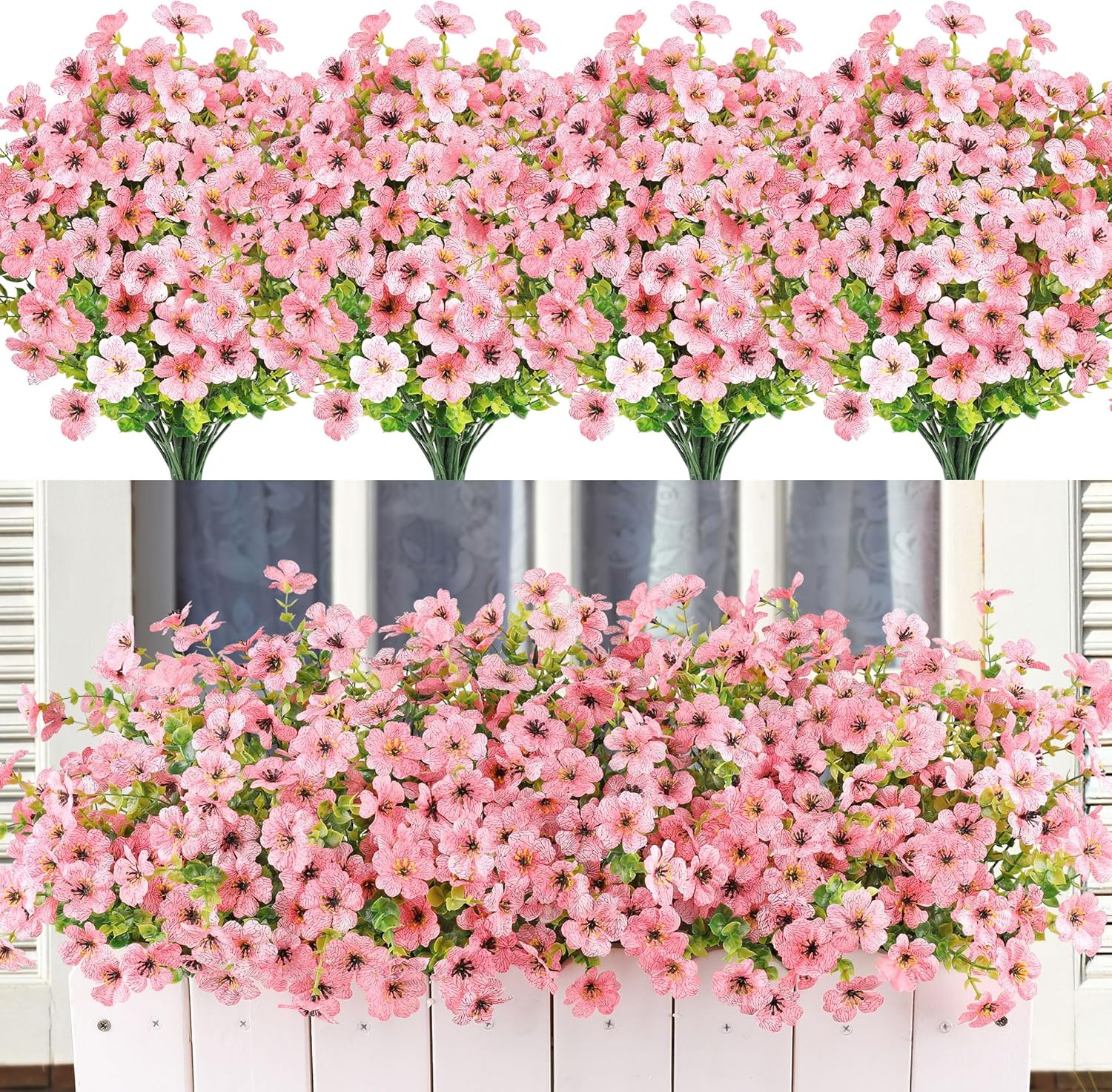 Farmhouse Pink Faux Plant — Pink