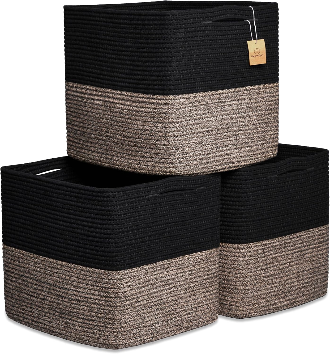 Boho Black Vase — 13x15 — Black & Mixed Black