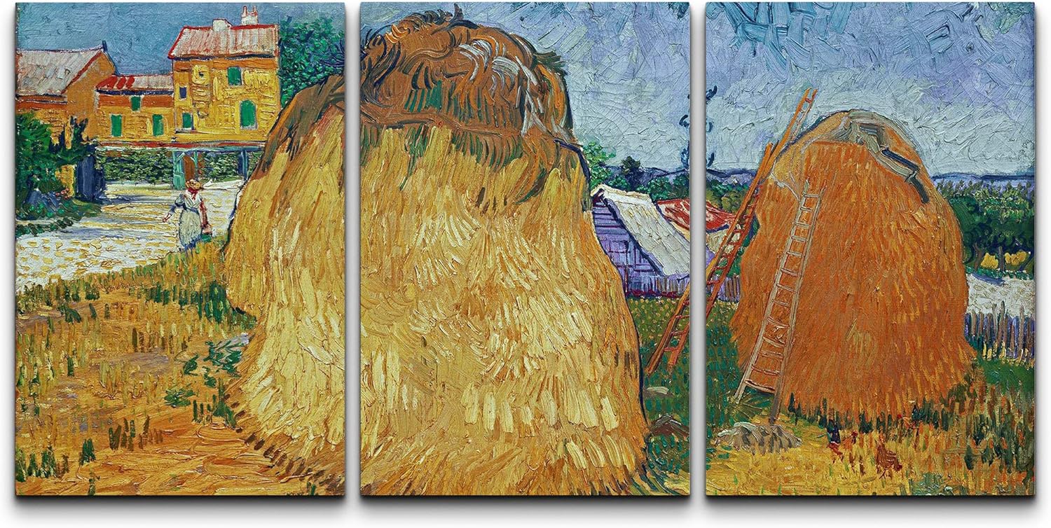 Framed Beige Wall Art — 24" — 16" x 24" x 3 panels