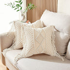 Boho Rattan Throw Pillow Cover — 17" - View 8