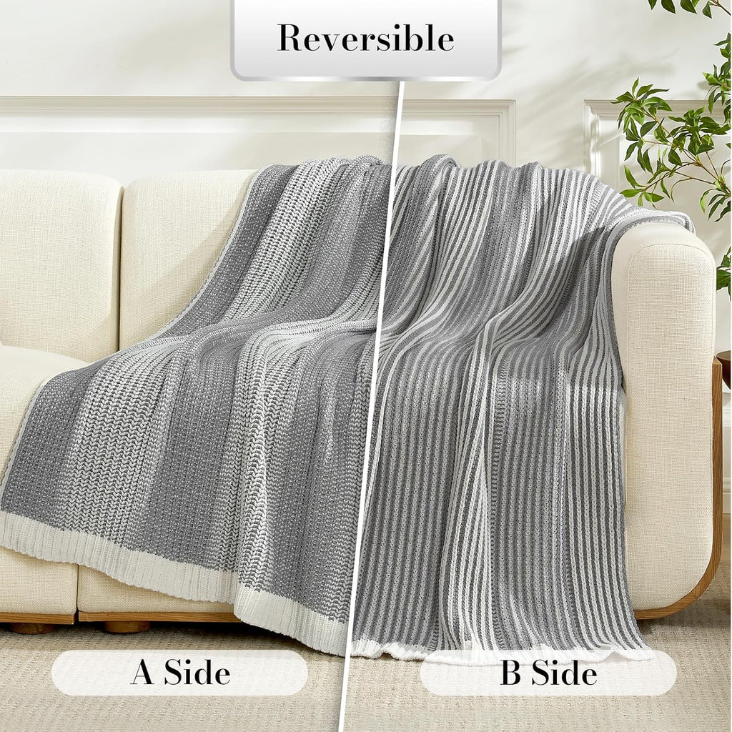Knit Luxe Beige Throw Pillow — 50" - View 4