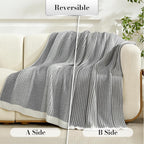 Knit Luxe Beige Throw Pillow — 50" - View 4