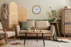 Battery Operated Mid-Century Wood Wall Clock - View 4