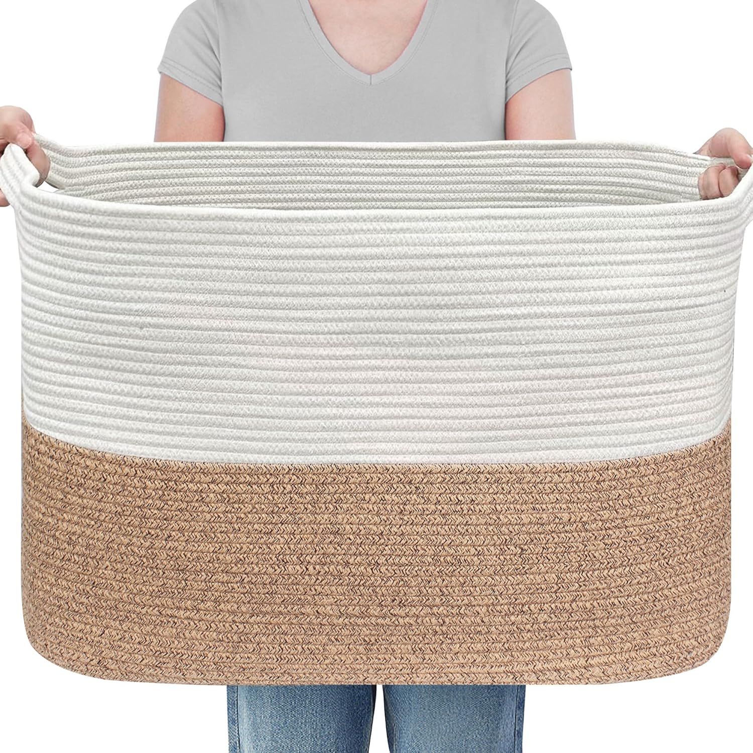 Boho Black Throw Pillow — 22" — White & Brown