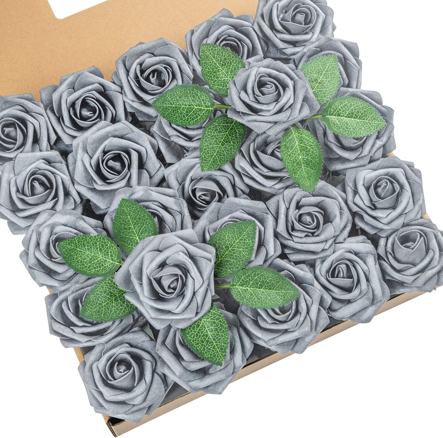 Black Artificial Plant — Silver Grey