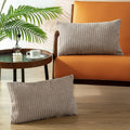 Boho Beige Throw Pillow Cover — 18" — 20" x 12" (Pack of 2)