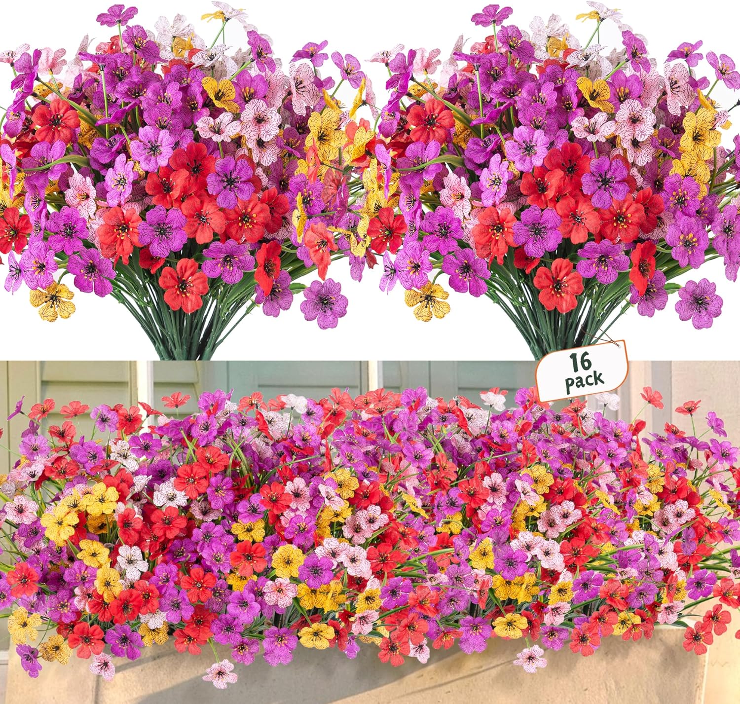 Pink Artificial Plant — Multicolors（red, White, Pink, Purple, Yellow）