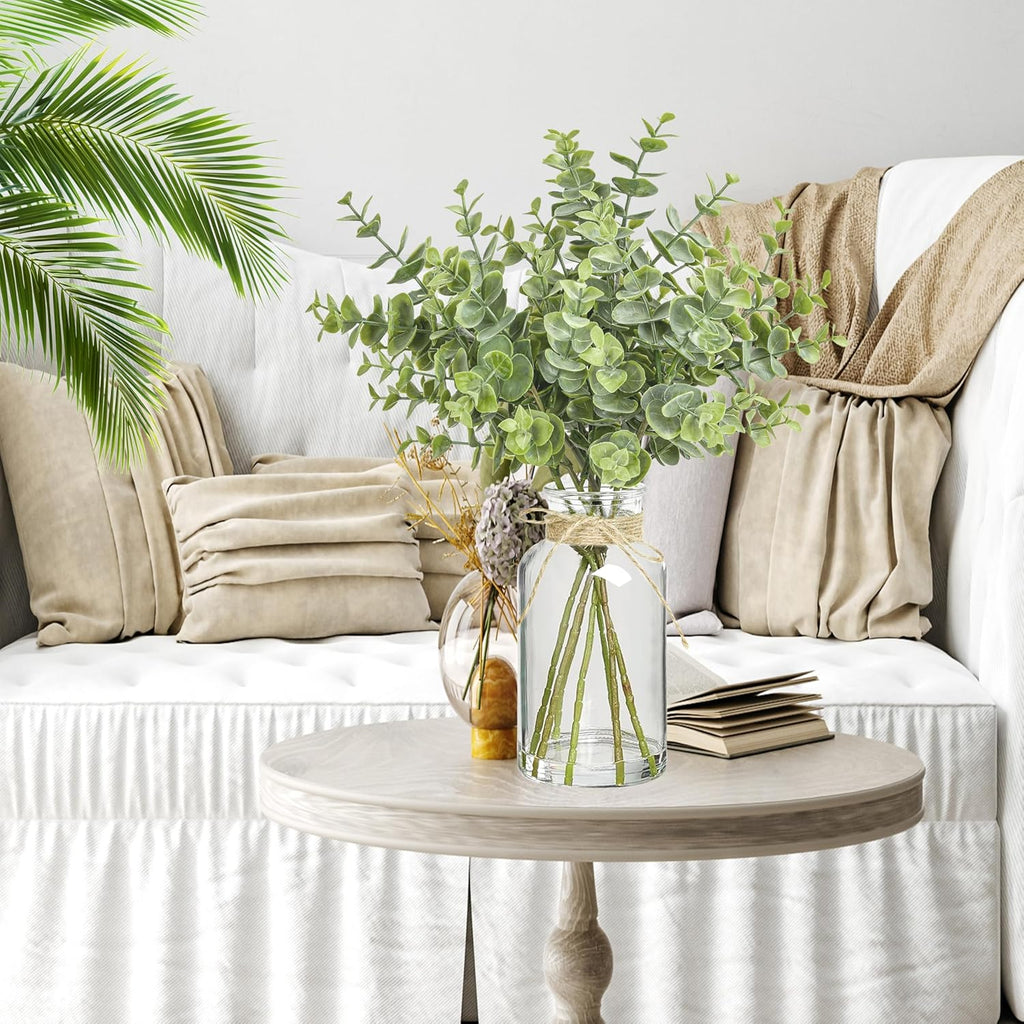 Farmhouse Glass Artificial Plant — 12" - View 6