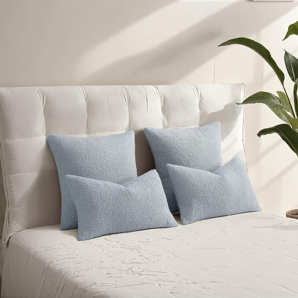 Boucle Boho Beige Pillow Cover — 18" - View 7