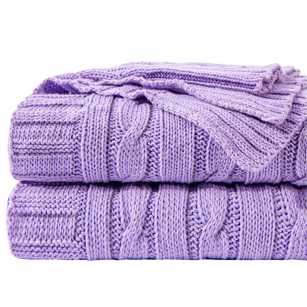 Knit Beige Throw Pillow — 51"