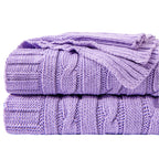 Knit Beige Throw Pillow — 51"
