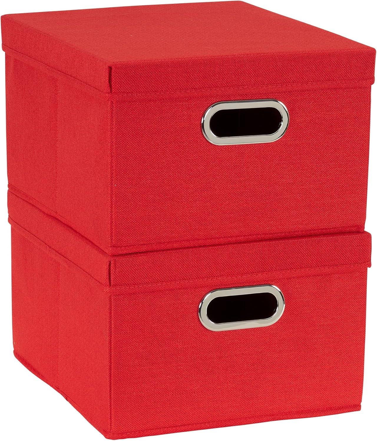 Black Storage Basket — Red