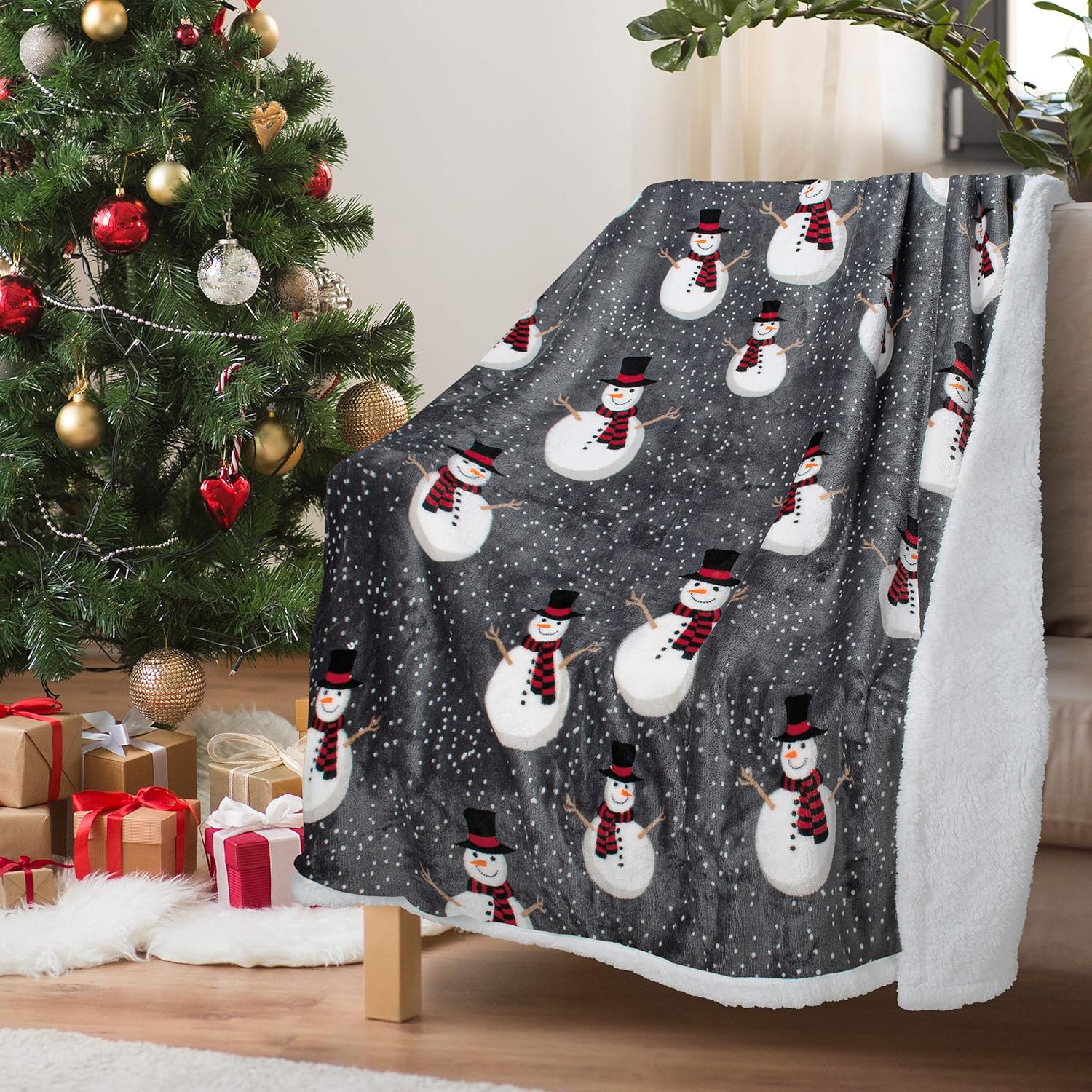 Beige Throw Pillow — 50" — #Snow Man