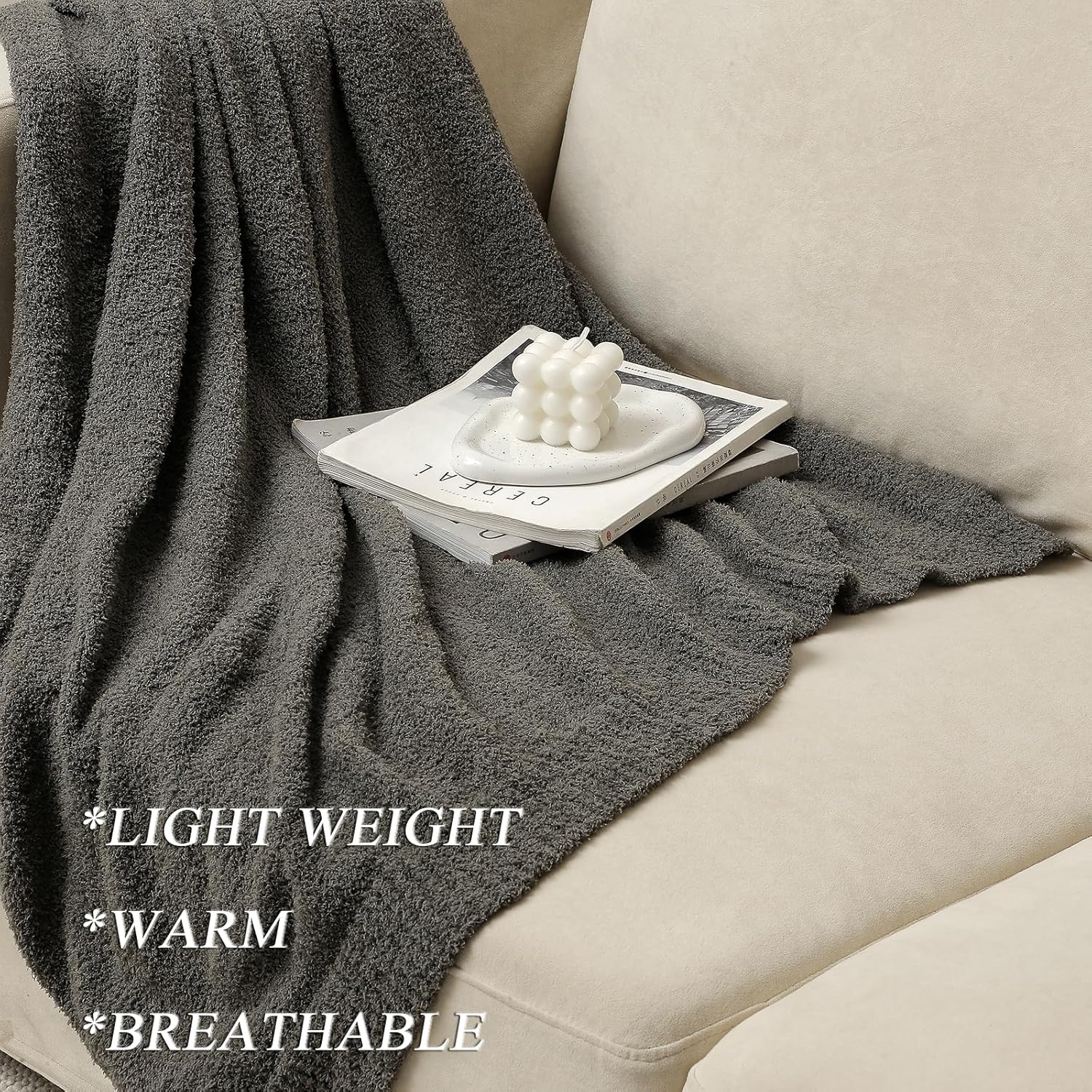 Beige Throw Pillow - View 7