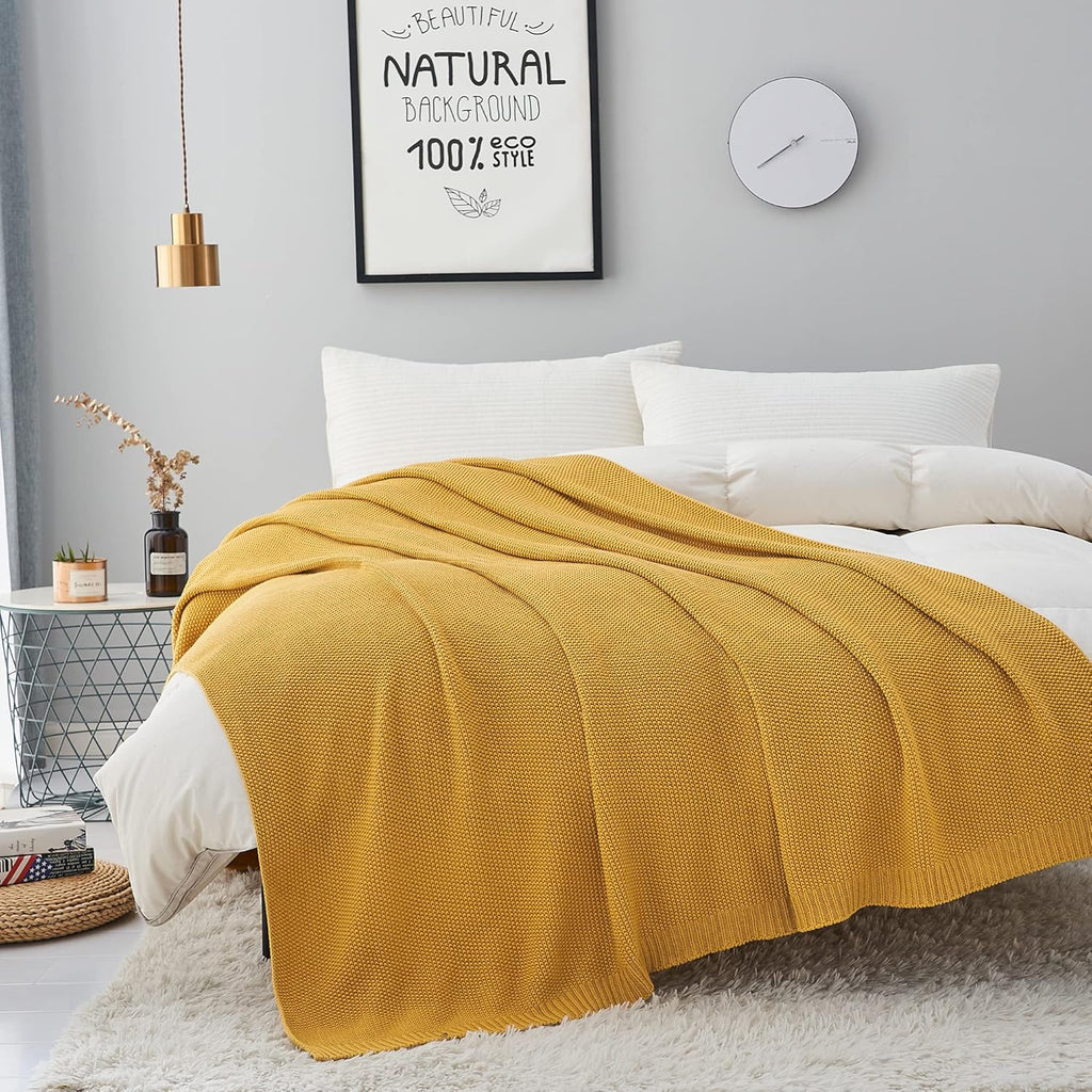 Knit Beige Throw Pillow — 60" - View 7