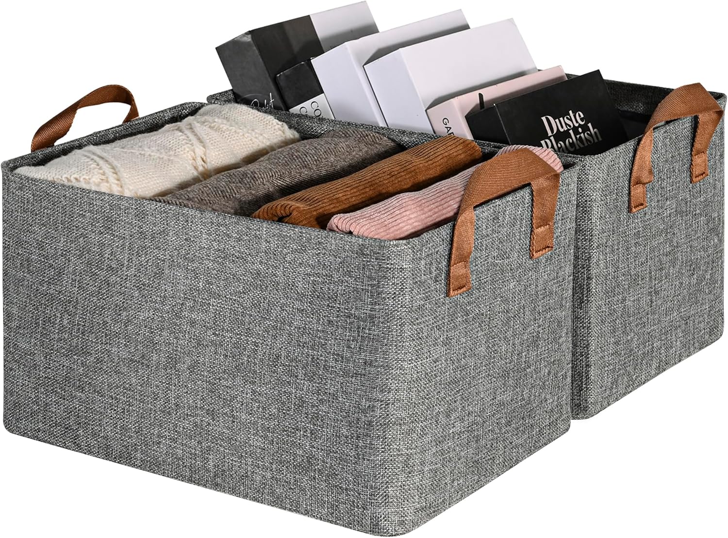 Beige Storage Bin — Large - 2 Pack