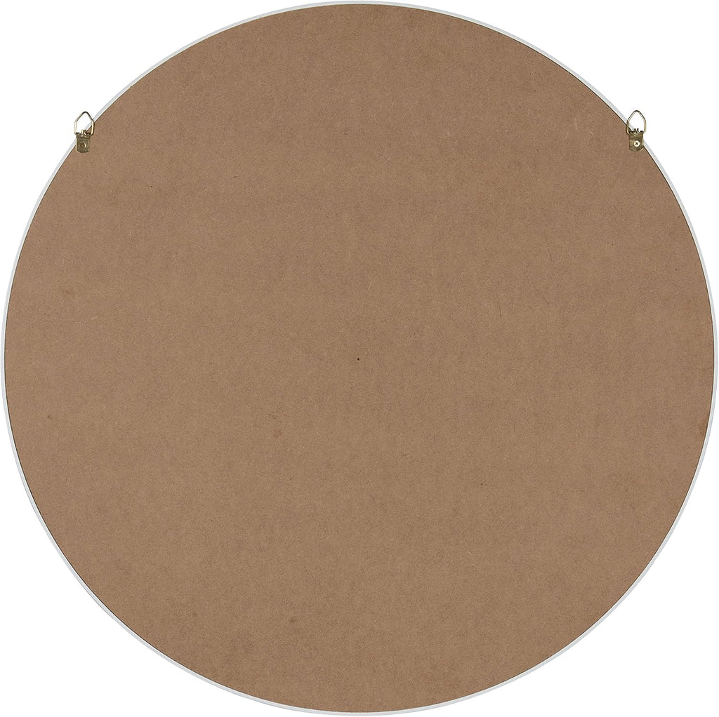 Round Modern Wood Wall Mirror — 21.6" - View 5