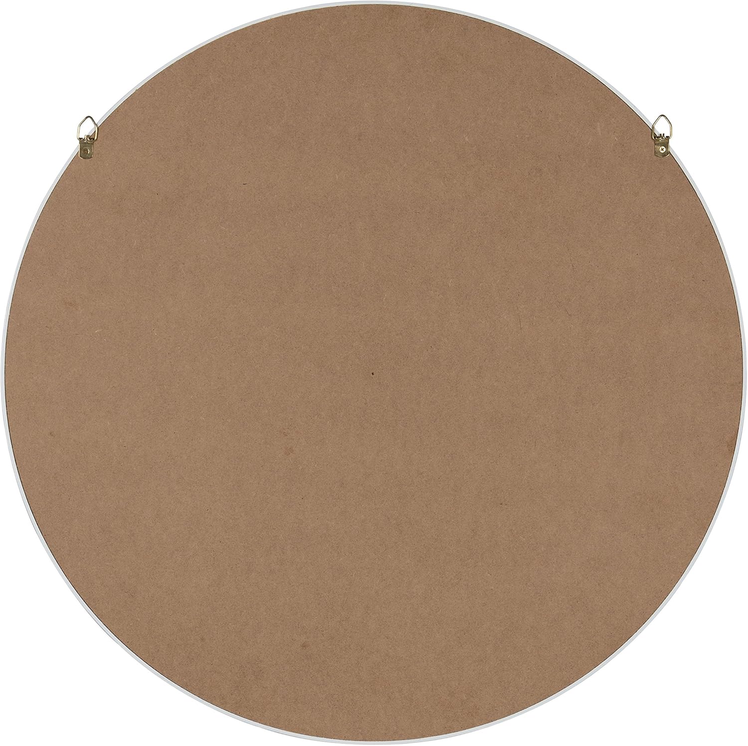 Round Modern Wood Wall Mirror — 21.6" - View 5