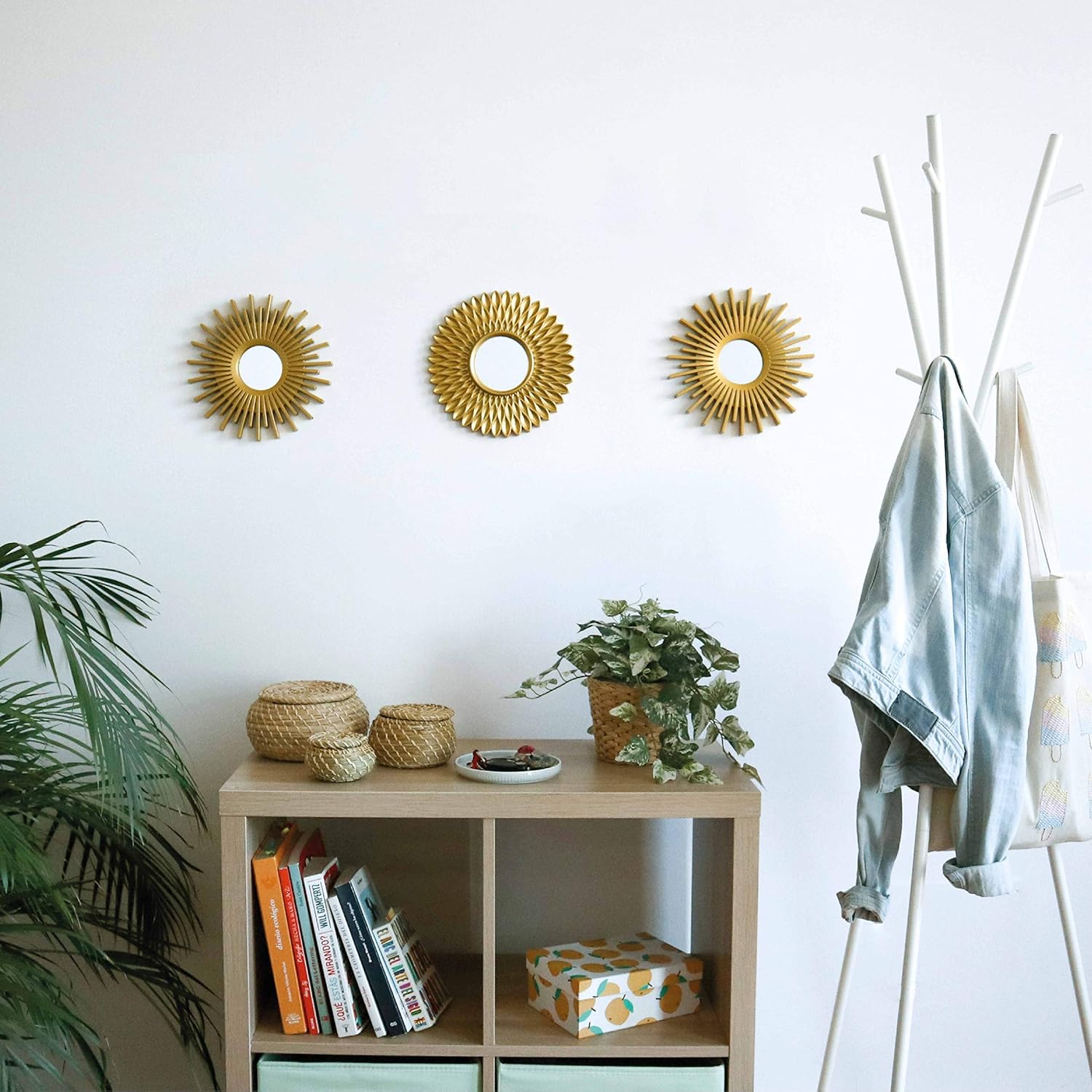 Round Luxe Gold Wall Mirror — Set of 3 - View 5