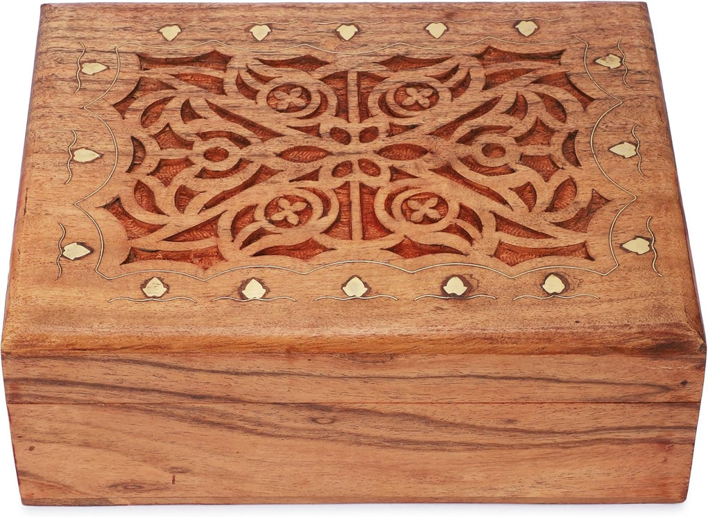 Handcrafted Wood Storage Basket — 7" - View 5