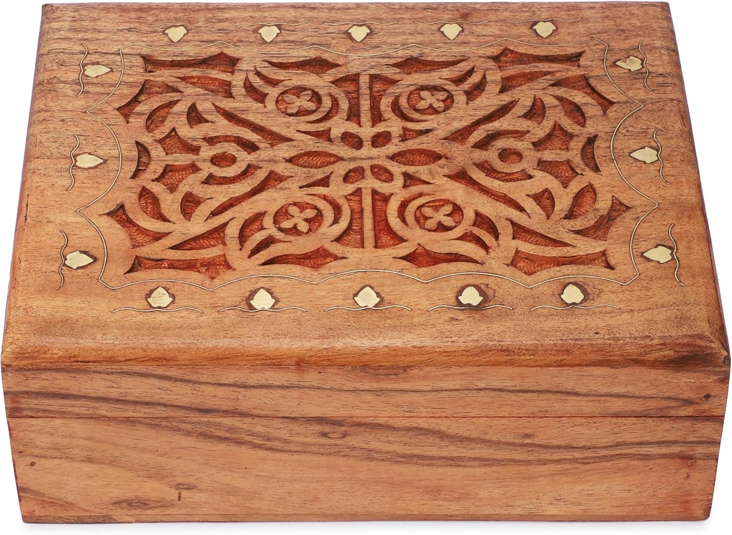 Handcrafted Wood Storage Basket — 7" - View 5