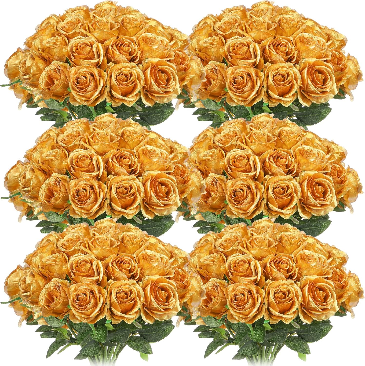 Beige Artificial Plant — Gold