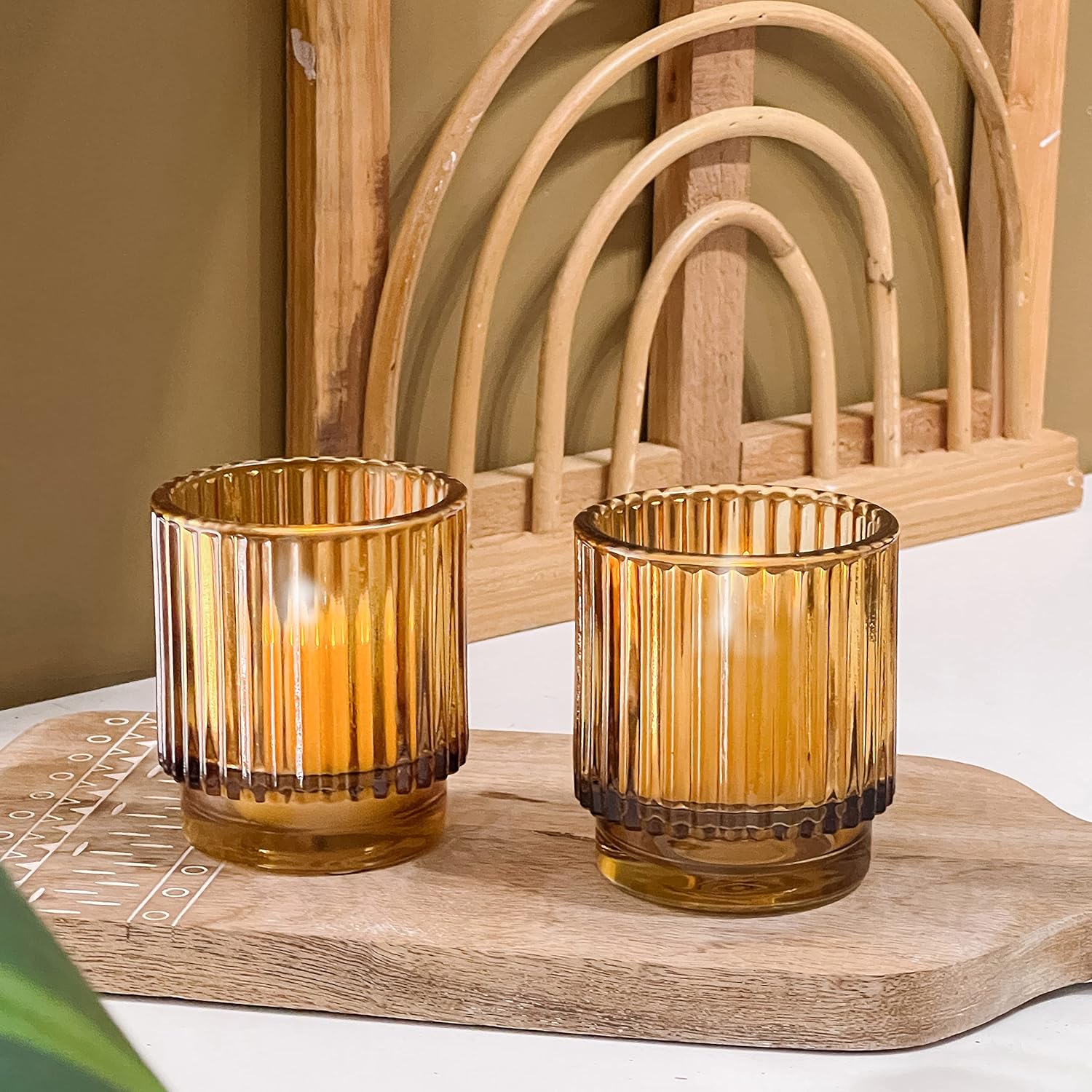 Vintage Boho Gold Candle — Set of 6 - View 2