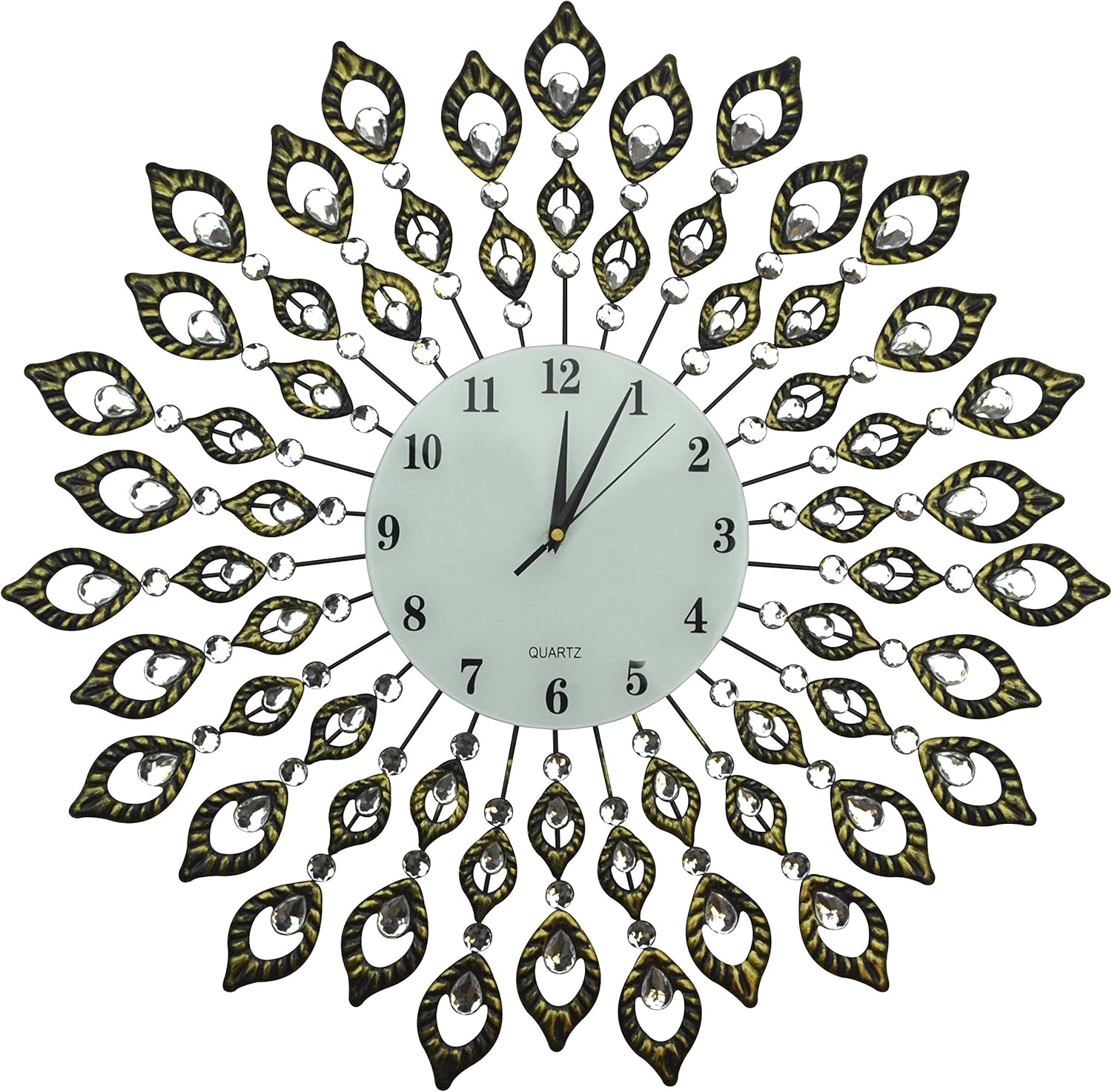 Black Wall Art — Vintage Clock/White Dial
