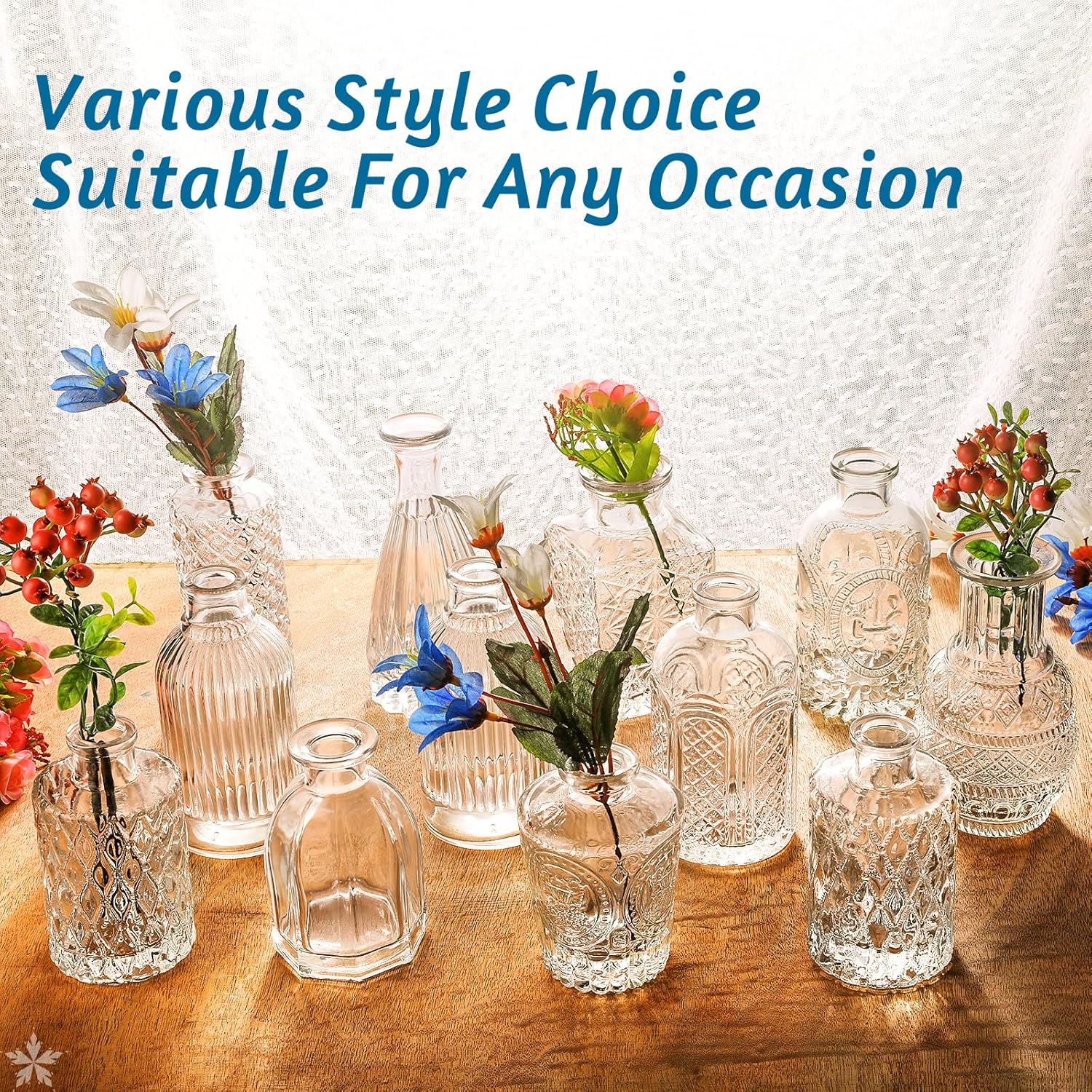 Vintage Orange Flower Vase — Set of 12 - View 2