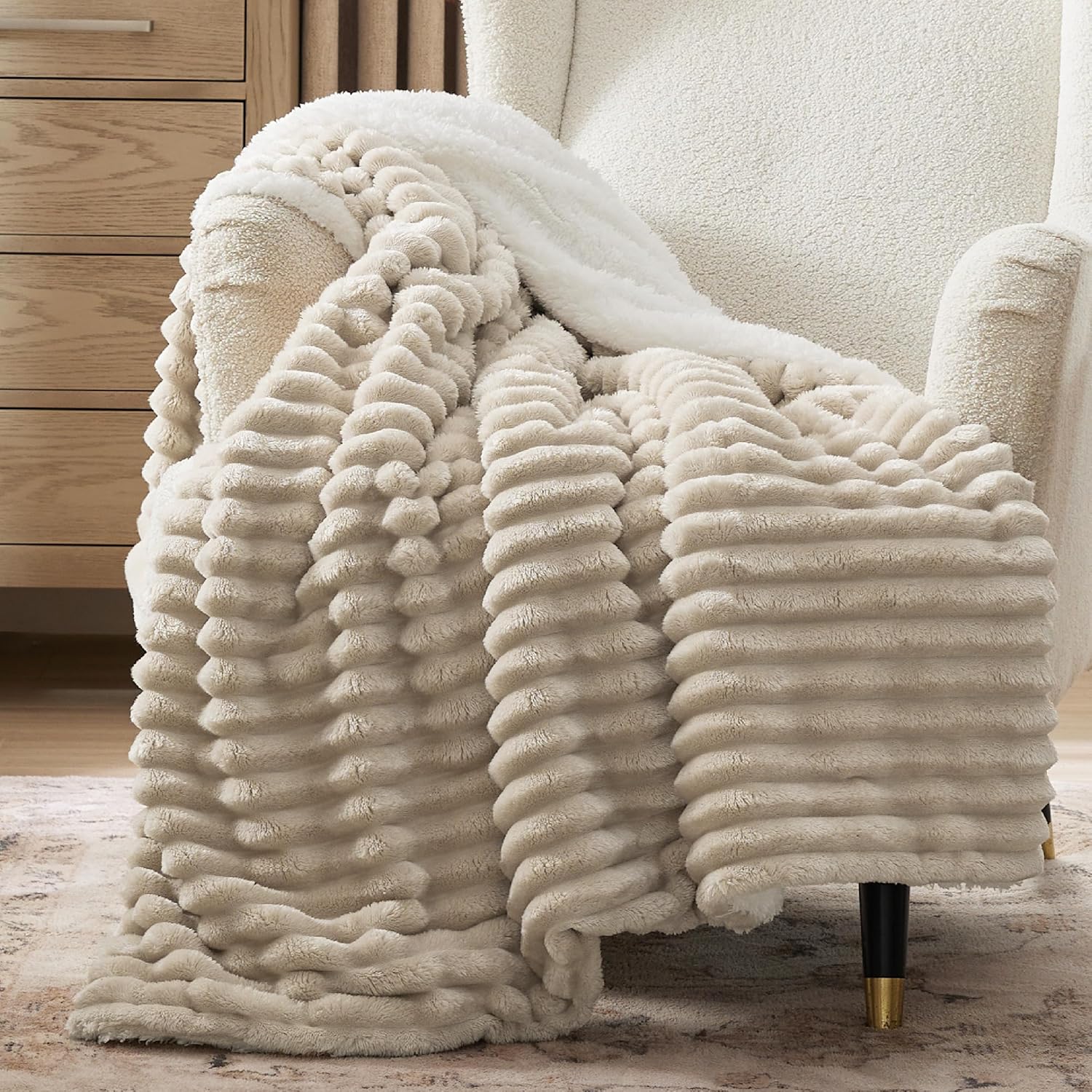 Beige Throw Pillow — 50" — 01 - Beige