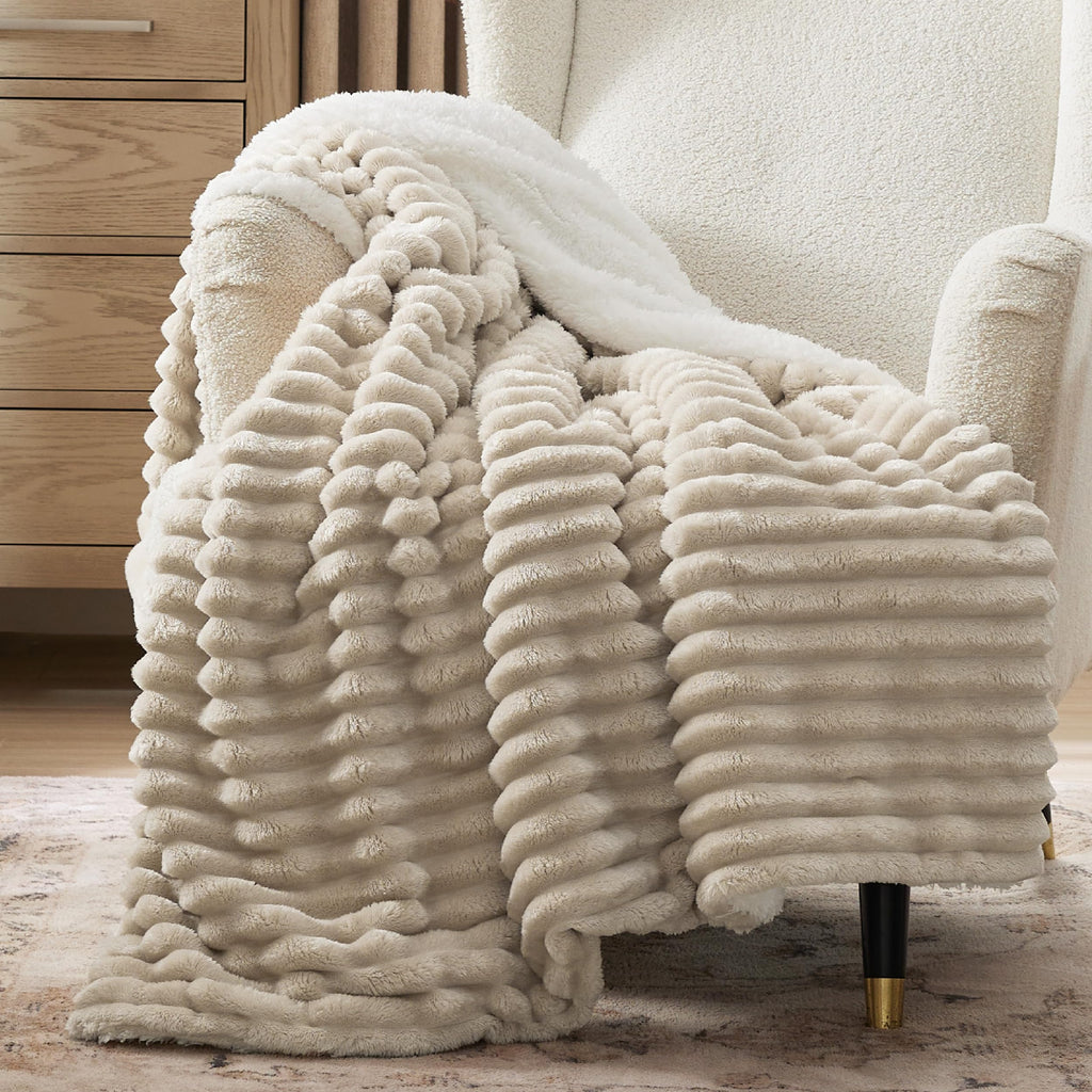 Beige Throw Pillow — 50"