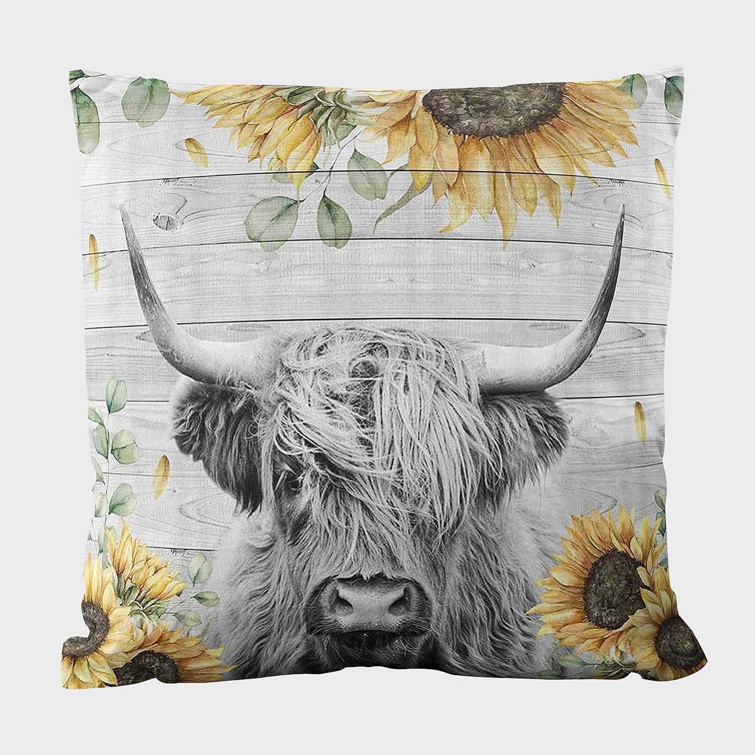 Boho Fabric Throw Pillow Cover — 18x18 — 05highland