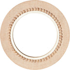 Round Beige Wall Mirror - View 2