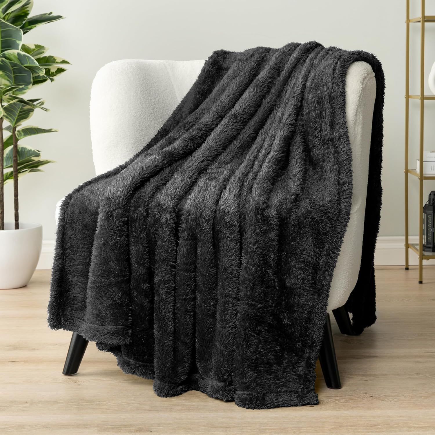 Beige Throw Pillow — 50x60 — Black