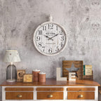 Battery Operated Farmhouse Black Wall Clock — 11.8" - View 6