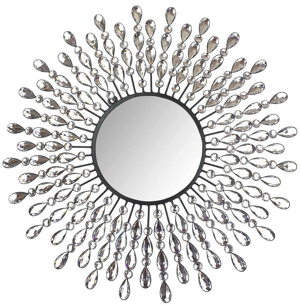 Beveled Luxe Black Wall Mirror — 23.50"