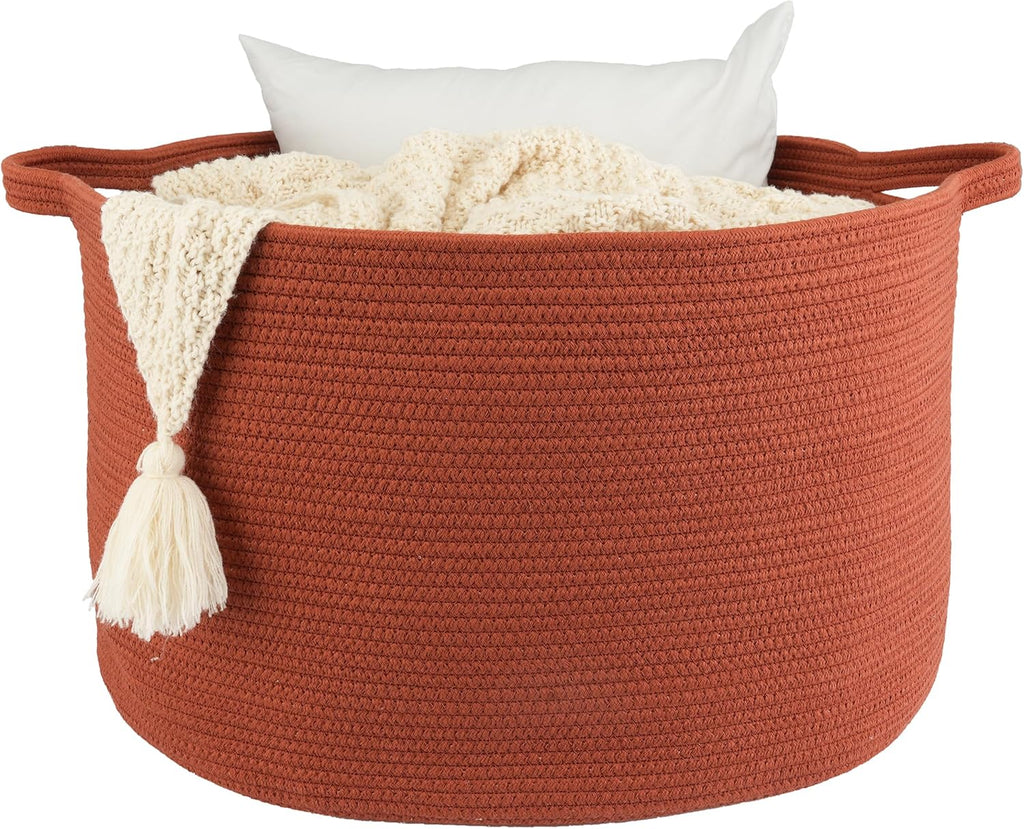 Round Boho Black Throw Pillow — 22" — rustic