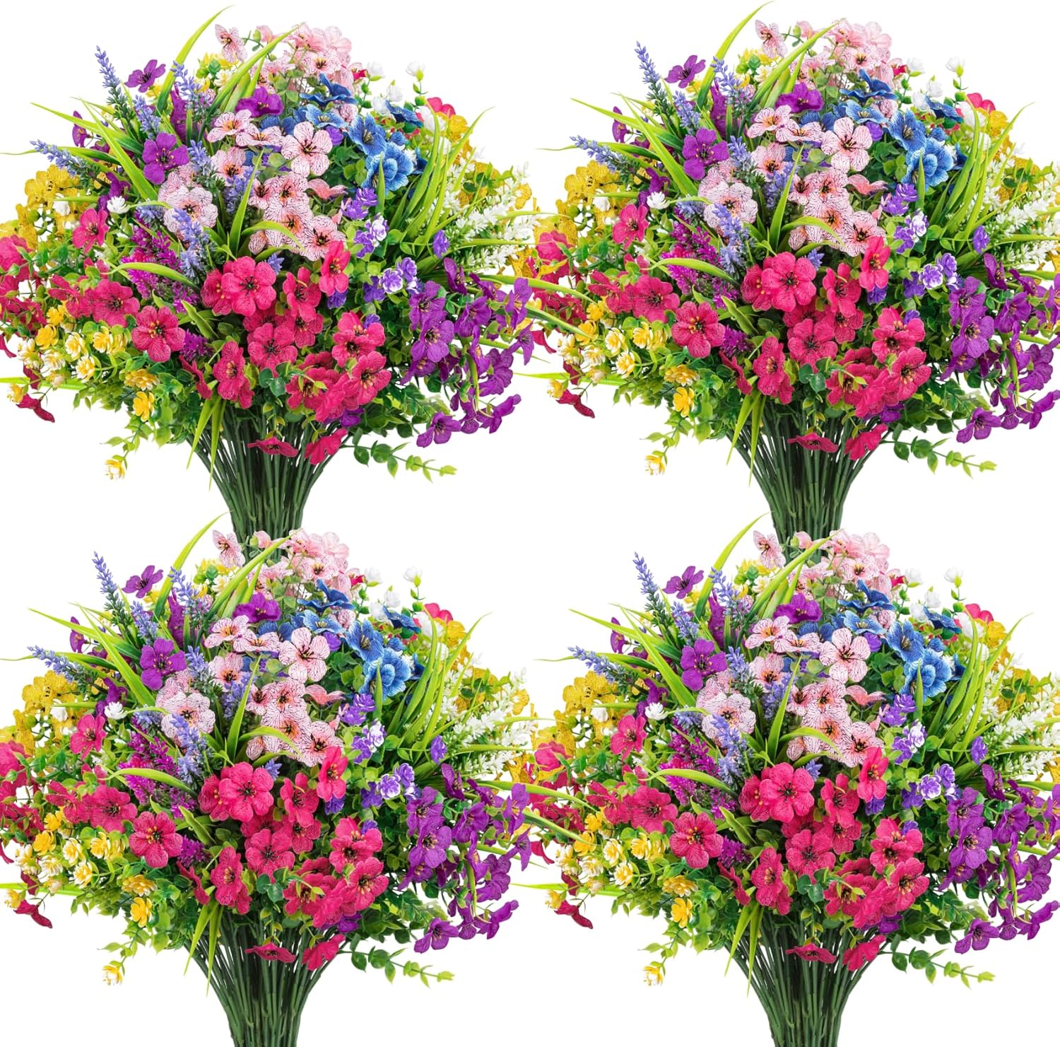 Blue Artificial Flowers — 24