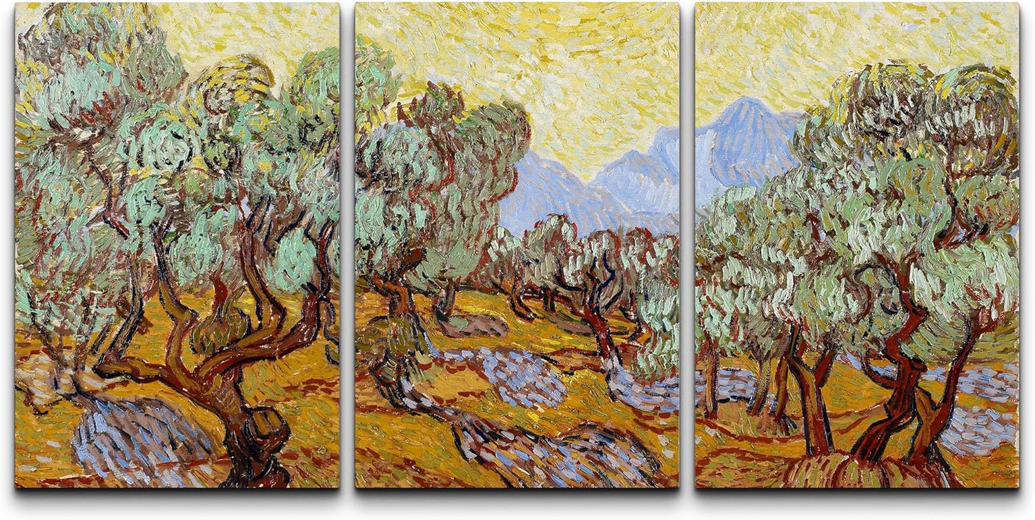 Framed Beige Wall Art — 24" — 16" x 24" x 3 panels