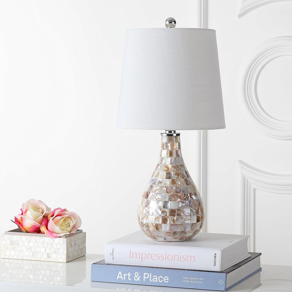 Linen Modern Grey Nightstand Lamp — 20.5" - View 9