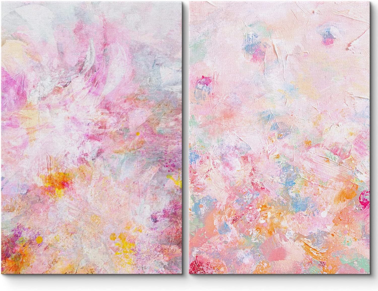 Framed Modern Fabric Wall Art — 24" — 24"x36"x2 panels