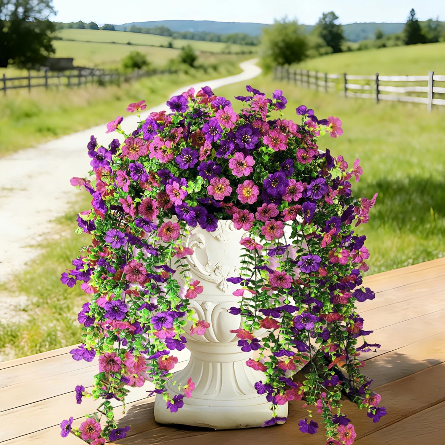 Purple Artificial Plant — Vine Double Purple