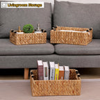 Handwoven Boho Wood Storage Bin - View 5