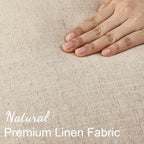 Linen Boho Beige Throw Pillow Cover — 18" - View 3