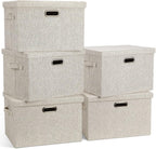Linen Beige Storage Bin — 6x11 — Beige